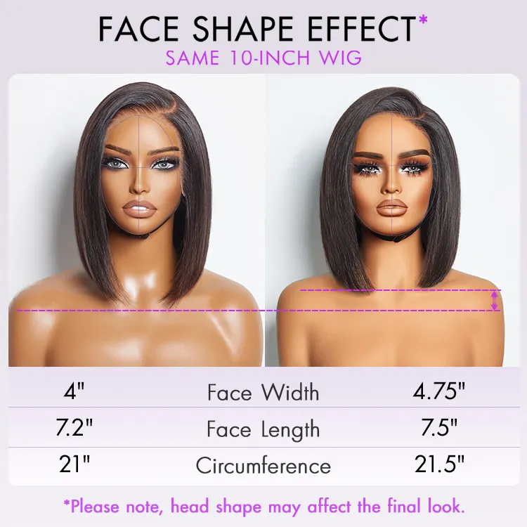 PreMax Wigs - Natural Black / Blonde Highlight C Part Glueless Lace Front Bob Wig Pre-cut Lace - Image 12