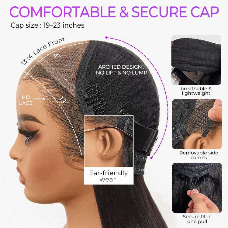 Tiktok Exclusive Deal | NatureMAX 200% Density Ombre Brown / Natural Black Loose Wave Glueless 13x6 / 13x4 HD Lace Front Wig Pre-Cut Lace Flexi-Fit Drawstring Cap - Image 17