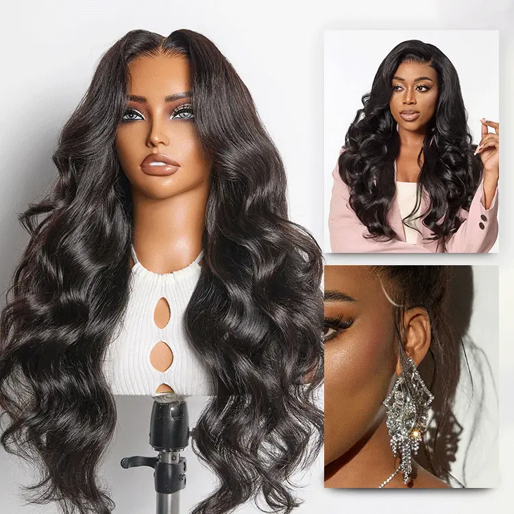 Tiktok Exclusive Deal | NatureMAX 200% Density Ombre Brown / Natural Black Loose Wave Glueless 13x6 / 13x4 HD Lace Front Wig Pre-Cut Lace Flexi-Fit Drawstring Cap - Image 19
