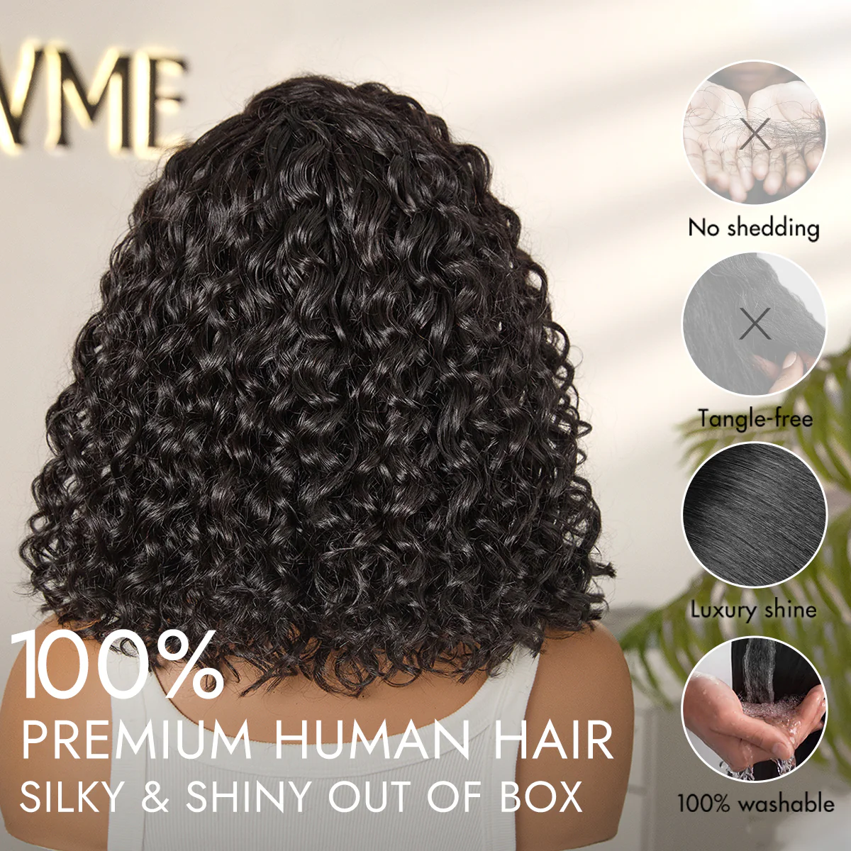 Tiktok Exclusive Deal | Ready to Go Blonde Highlight / Natural Black / Ombre Brown Water Wave Short Curly Bob Wig Glueless Minimalist HD Lace Wig Pre-Cut Lace - Image 18