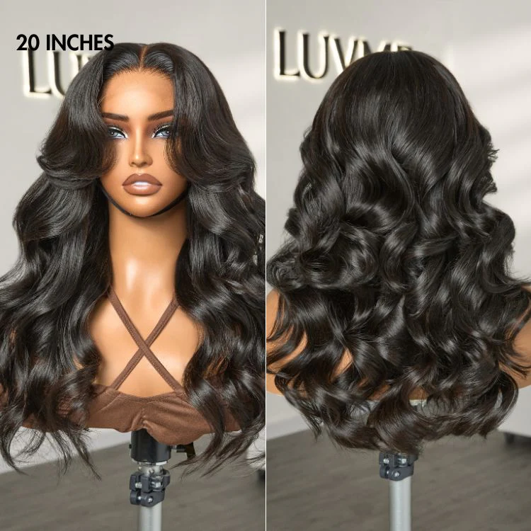 Trendy Layered Cut Loose Body Wave 5x5 Closure HD Lace Glueless Mid Part Long Wig - US Only - Image 3