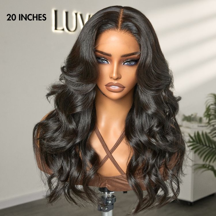Trendy Layered Cut Loose Body Wave 5x5 Closure HD Lace Glueless Mid Part Long Wig - US Only - Image 9