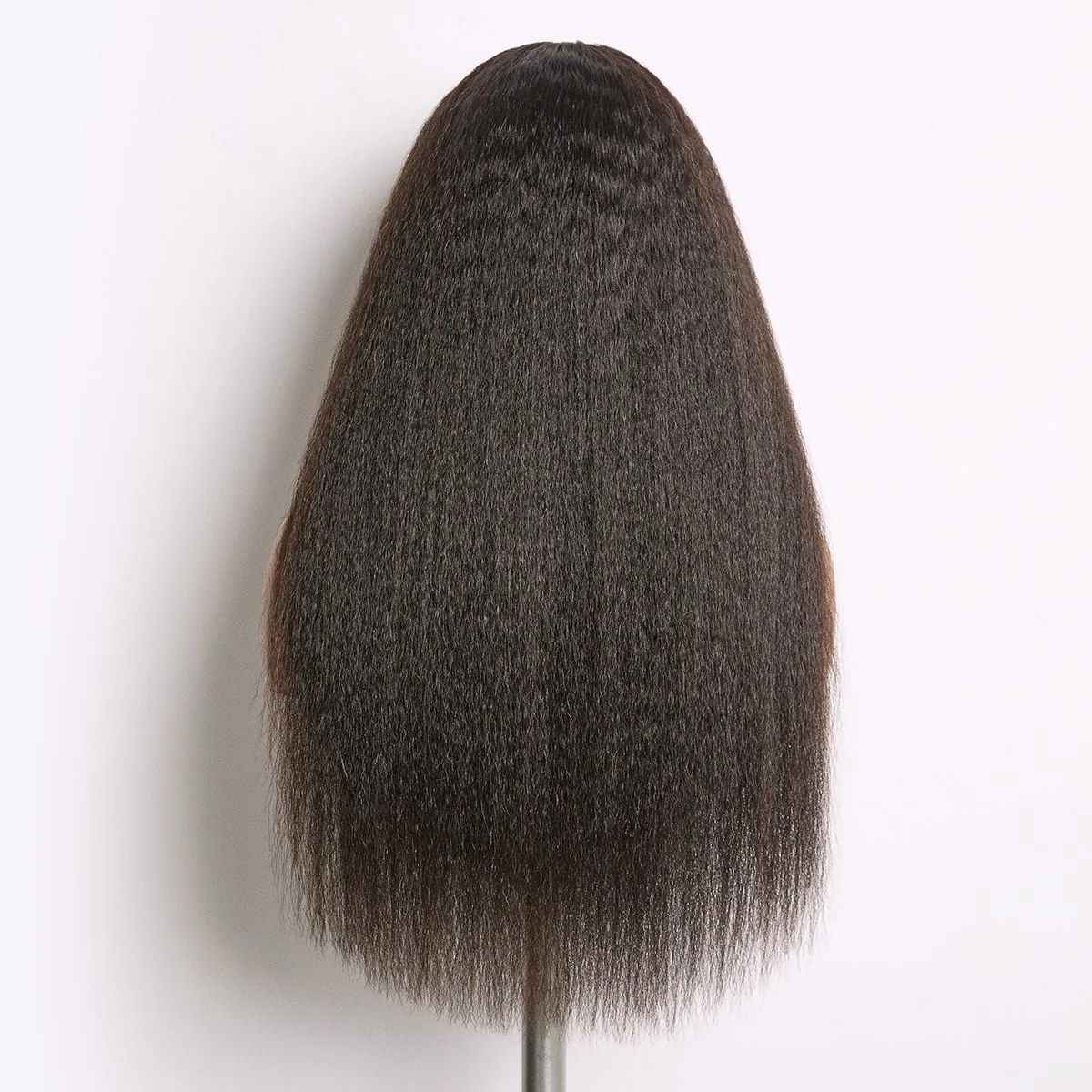 True Scalp Yaki Straight / Kinky Straight V Part Glueless Human Hair Wig Flexi-Fit Drawstring - Image 17