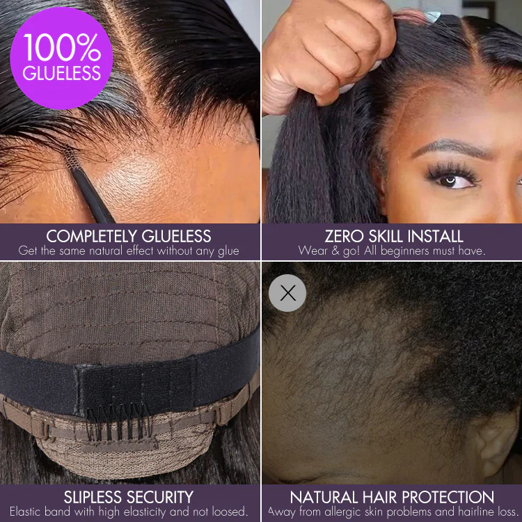 Ultra Natural Slicked Back Short Curly Wig Glueless Ear-to-ear Wide T Lace Front Wig - Image 10