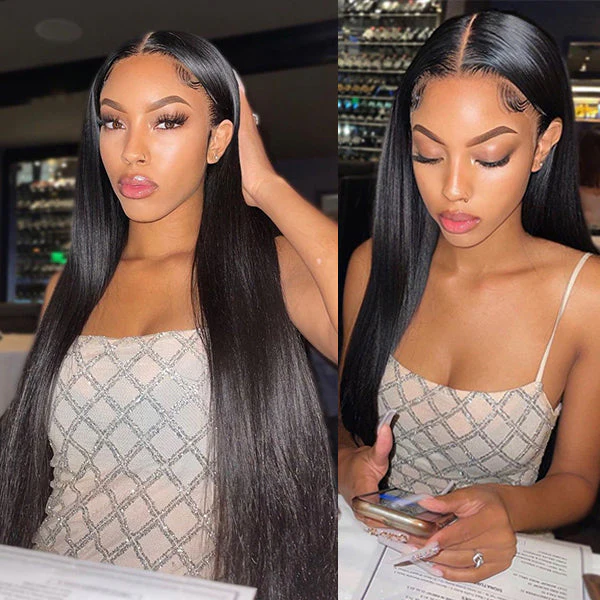 Luvme Hair 180% Density | Silky Straight 13x4 Frontal HD Lace Glueless Long Wig 100% Human Hair - US Only - Image 5