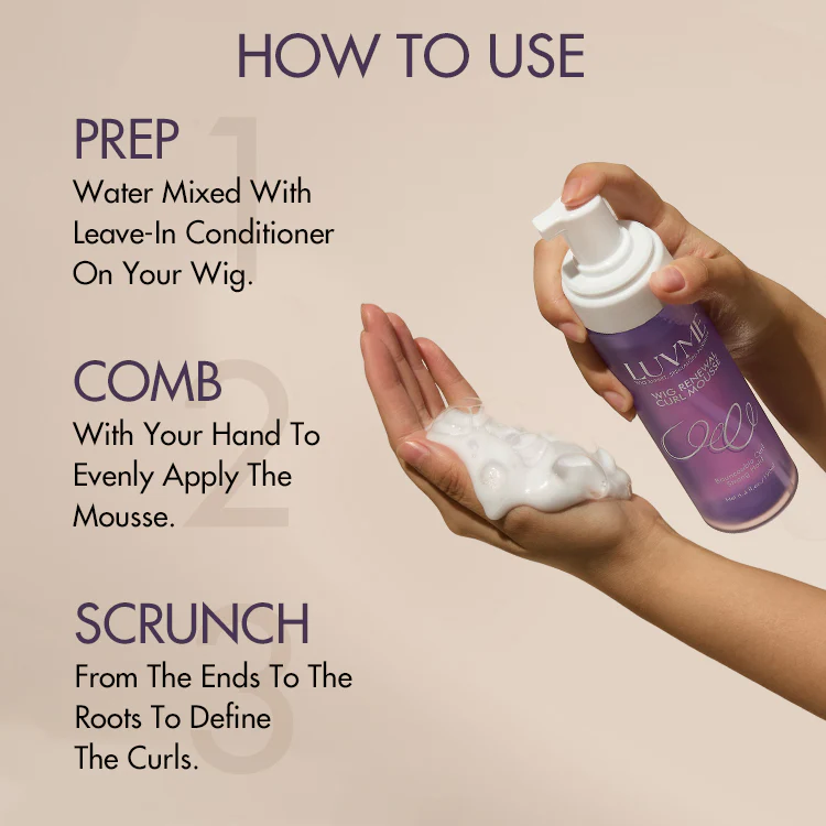 US Only | Wig Curl Mousse with Coconut Oil & Leave-in Conditioner - Image 4