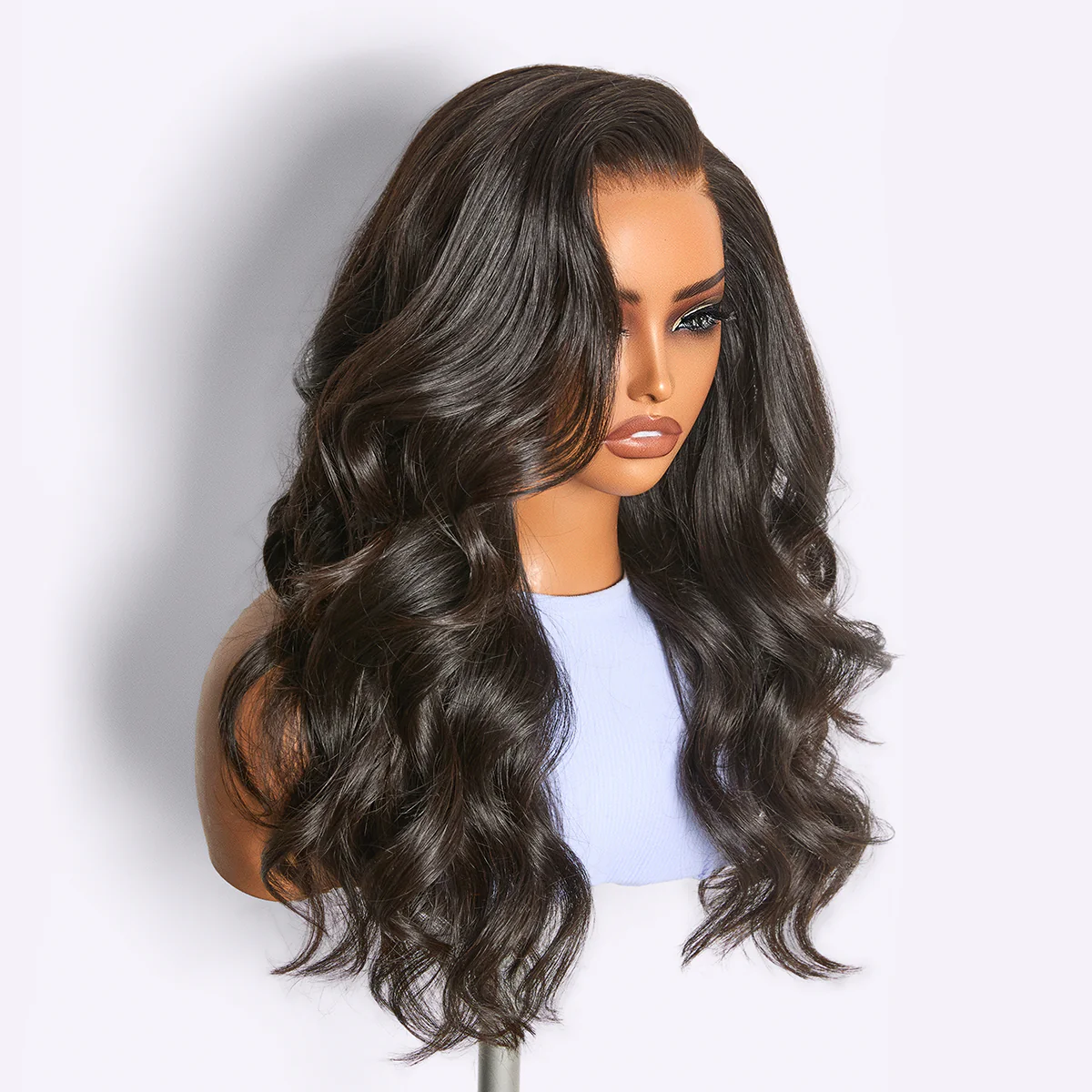 Vanessa | RawMagic - Natural Black Layered Cut Loose Body Wave Glueless 5x5 Closure HD Lace 100% Human Hair Wig - Image 2