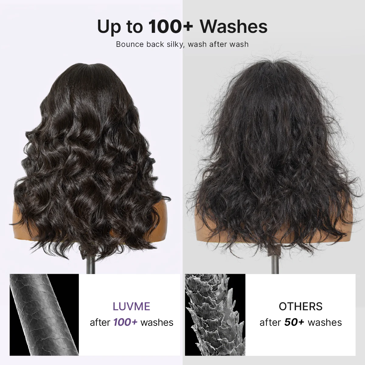 Vanessa | RawMagic - Natural Black Layered Cut Loose Body Wave Glueless 5x5 Closure HD Lace 100% Human Hair Wig - Image 7