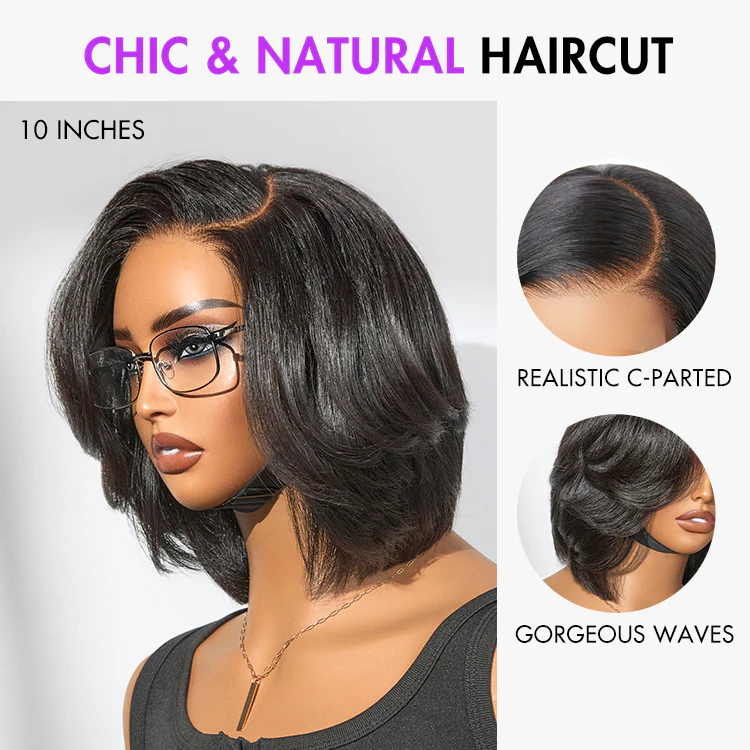 Chic & Natural Layered Bob Wig Pre-Cut Minimalist HD Lace Glueless Wig- US Only - Image 3
