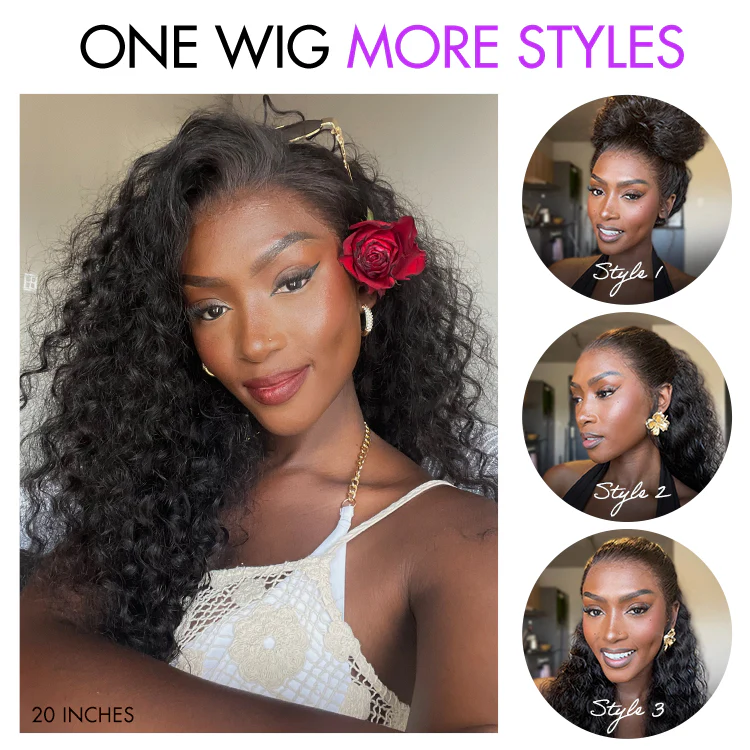 Water Wave 360 Lace Flexi-Fit Invisi Drawstring Cap Long Wig 100% Human Hair Pre-bleached & Pre-plucked & Pre-Cut Lace - Image 8