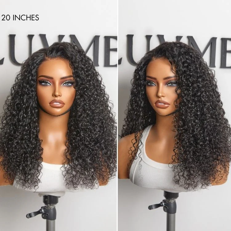Water Wave Glueless 5x5 Closure Pre-Cut Lace Wet and Wavy Human Hair Wig - Image 4