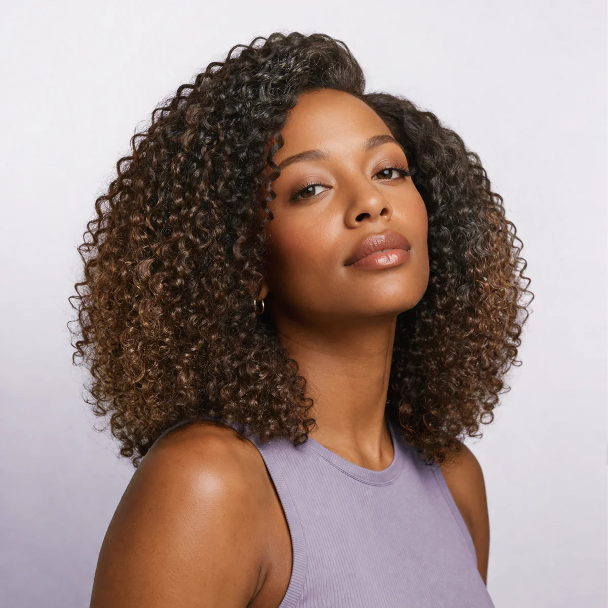 Wear & Go Ombre Brown Fluffy Curly 180% Density Glueless 5x5 Closure HD Lace Wig Pre-Cut Lace - Image 5