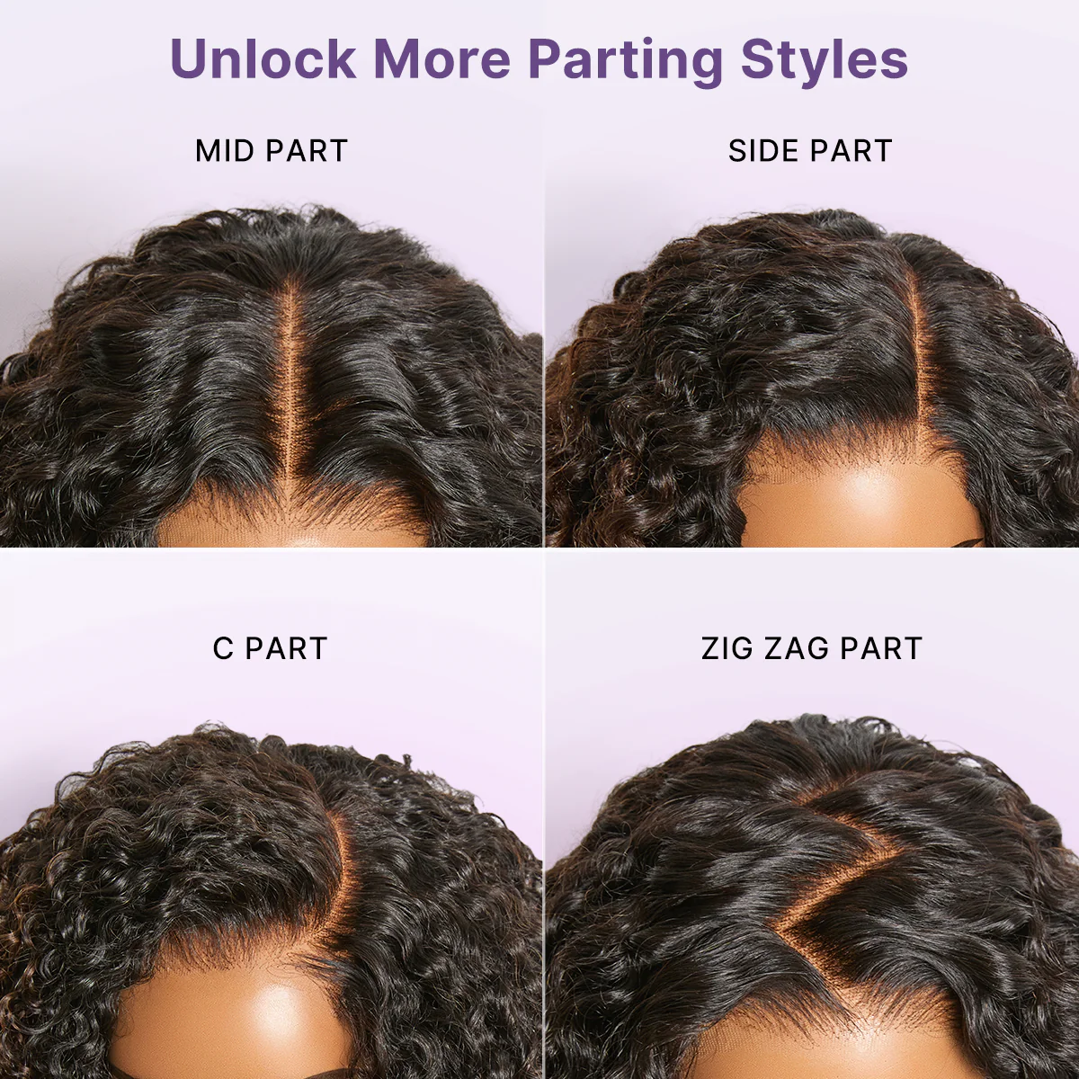 Wear & Go Ombre Brown Fluffy Curly 180% Density Glueless 5x5 Closure HD Lace Wig Pre-Cut Lace - Image 9