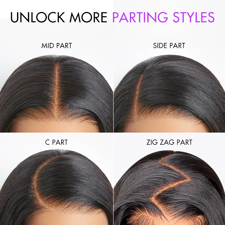 Wet and Wavy Brown Highlight Glueless 5x5 Closure Pre-Cut Lace Water Wave Wig - Image 6