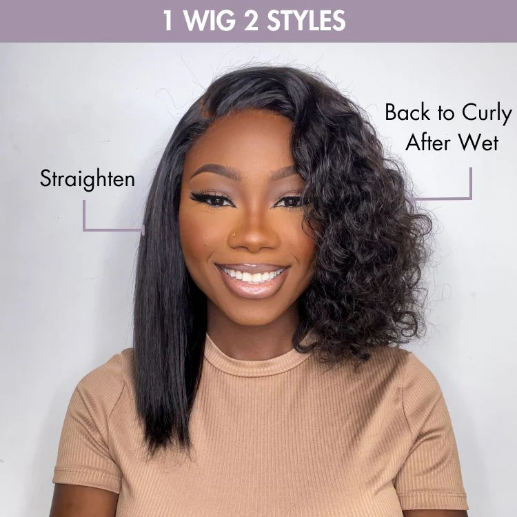 Wet and Wavy 5x5 Closure Pre-Cut Lace Water Wave Wig Glueless Side Part Human Hair Wig - Image 3