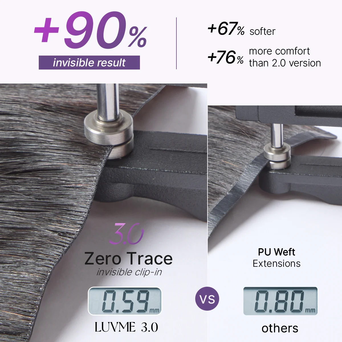 Yaki Straight 0.59mm Zero Trace Invisible Clip in Hair Extensions 100g 7pcs / 6pcs Seamless Blend & Lightweight for Daily Styling - Image 4