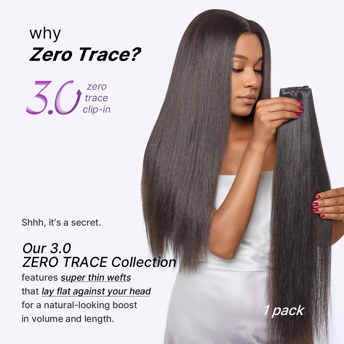 Yaki Straight 0.59mm Zero Trace Invisible Clip in Hair Extensions 100g 7pcs / 6pcs Seamless Blend & Lightweight for Daily Styling - Image 7